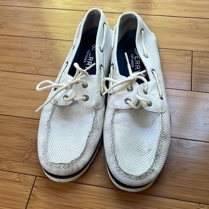 Sperry Top-Sider White Boat Shoes A-19 61834